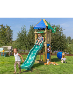 Jungle Cirque | Spielturm aus Holz mit Rutsche & Marktstand