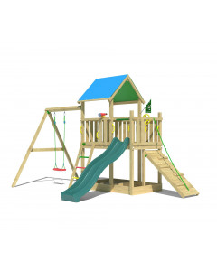Jungle Manor | Spielturm aus Holz mit Schaukel