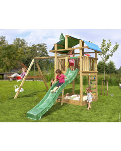 Jungle Fort | Spielturm aus Holz mit Doppelschaukel