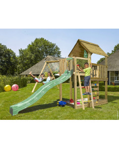 Jungle Cubby | Spielturm aus Holz mit Doppelschaukel