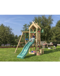 Jungle Totem | Spielturm aus Holz mit Schaukel
