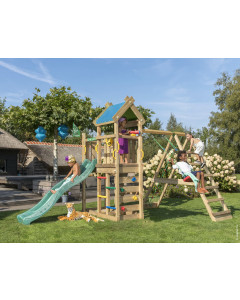 Jungle Nomad | Spielturm aus Holz mit Schaukel & Kletternetz