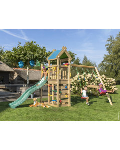 Jungle Nomad | Spielturm aus Holz mit Doppelschaukel