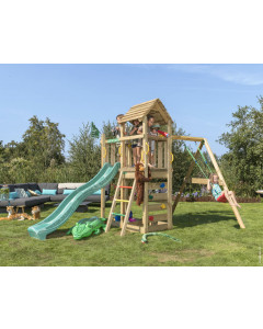 Jungle Safari | Spielturm aus Holz mit Schaukel