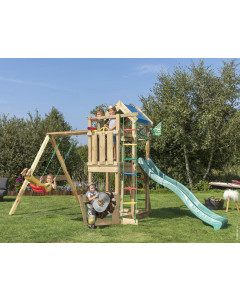 Jungle Viking | Spielturm aus Holz mit Schaukel