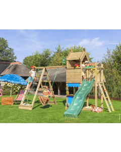 Jungle Resort | Stelzenhaus mit Schaukel & Kletternetz