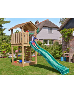 Jungle Cottage | Spielturm aus Holz mit Rutsche