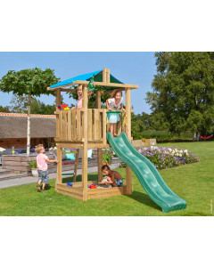 Jungle Hut | Spielturm aus Holz mit Rutsche