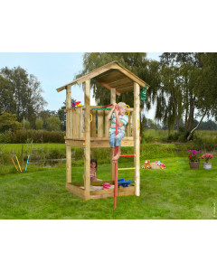 Jungle Casa | Spielturm aus Holz mit Feuerwehrstange