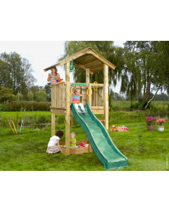 Jungle Casa | Spielturm aus Holz mit Rutsche