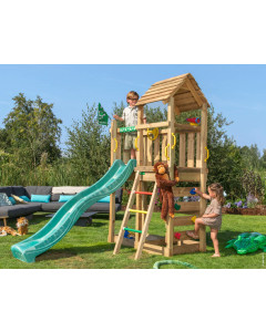 Jungle Safari | Spielturm aus Holz mit Rutsche