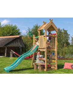 Jungle Teepee | Spielturm aus Holz mit Rutsche & Picknicktisch