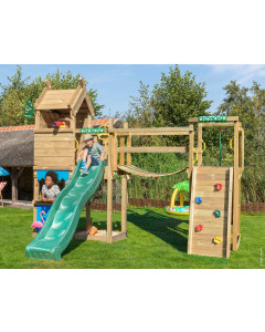 Jungle Resort | Stelzenhaus mit Rutsche & Wackelbrücke