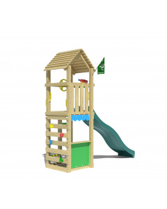 Jungle Nook | Spielturm aus Holz mit Rutsche & Marktstand