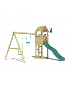 Jungle Delight | Spielturm aus Holz mit Doppelschaukel