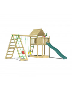Jungle Canopy | Spielturm aus Holz mit Schaukeln & Kletternetz