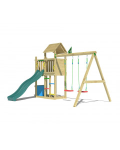 Jungle Breeze | Spielturm aus Holz mit Doppelschaukel