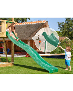 Rutsche mit Wasserschlauchanschluss • Wavy Star XXL Dunkelgrün