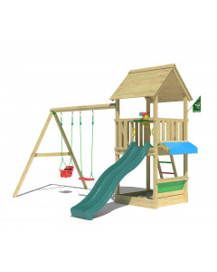 Jungle Suite | Spielturm aus Holz mit Doppelschaukel