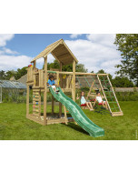 Jungle Palace | Spielturm aus Holz mit Schaukeln & Kletternetz