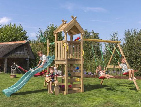 Jungle Teepee | Spielhäuschen mit Doppelschaukel