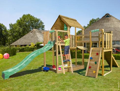 Jungle Haven | Klettergerüst aus Holz mit Doppelschaukel