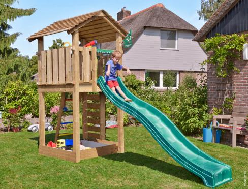 Jungle Casa | Klettergerüst aus Holz mit Schaukel