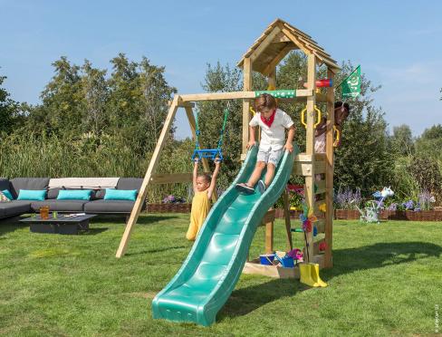 Jungle Cocoon | Klettergerüst aus Holz mit Schaukel