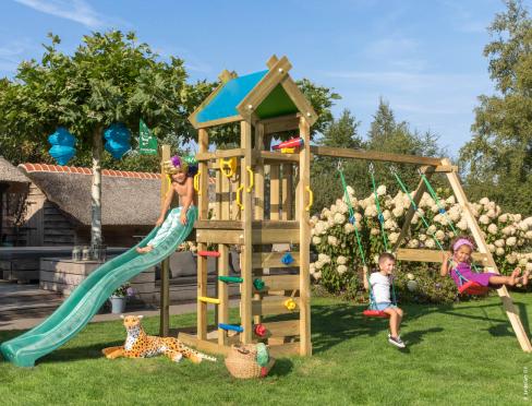 Jungle Nomad | Klettergerüst aus Holz mit Doppelschaukel