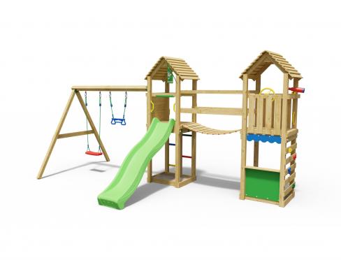 Jungle Haven | Klettergerüst aus Holz mit Doppelschaukel